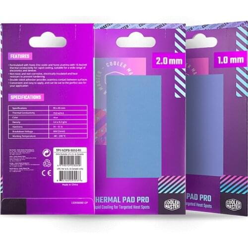 Cooler Master Nano Thermal Pad 15.3W/MK Diamond Grade Heat Dissipation Silicone Pad CPU/GPU Graphics Card Silicone Grease Pad