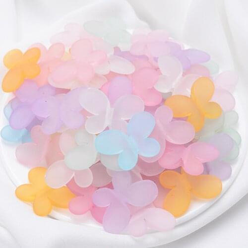 20Pcs/Lot Mixed Acrylic Butterfly Shape Beads Charm Spacer Loose Beads For DIY Jewelry Making Bracelet Necklace Accessories