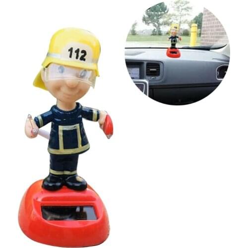 Solar Dashboard Ornament Shaking Head Toy Cute Ornament Car Interior Decoration Excellent Gift for Family Friends