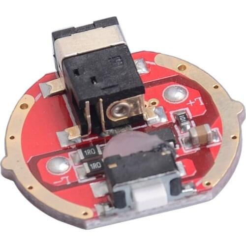 22mm 3-mode 5W DC3.5mm Direct charge flashlight circuit driver board with middle switch for 18650 LED Flashlight torch lantern