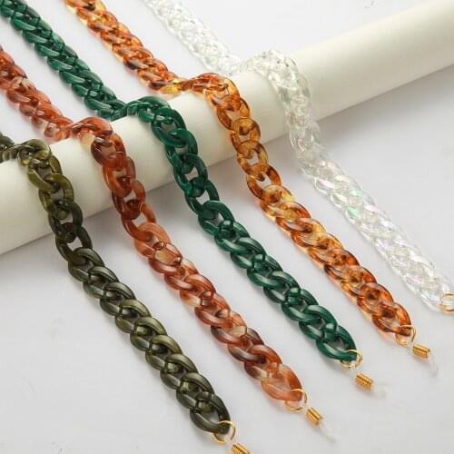 Teamer Transparent Acrylic Sunglasses Chain Lanyard Women Fashion Reading Glasses Chain Necklace Holder Eyeglasses Accessories