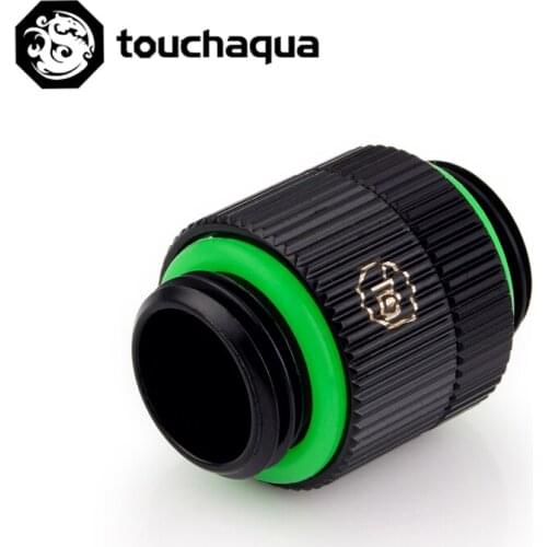 Touchaqua G1/4 Male to Male Rotary Connectors / Extender 13mm M to M Fitting Black Silver Computer Accessories Metal Fittings