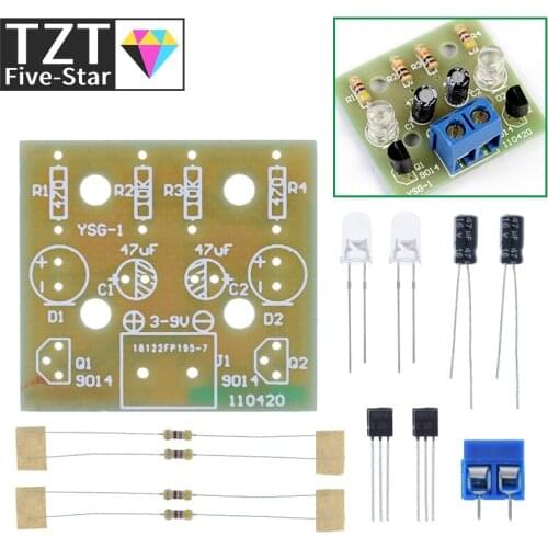 TZT Simple LED Flash DIY Kits Circuit Electronics DIY Electronic Suite 1.2mm Parts for Arduino Flash LED Kit Electronic DIY Kit