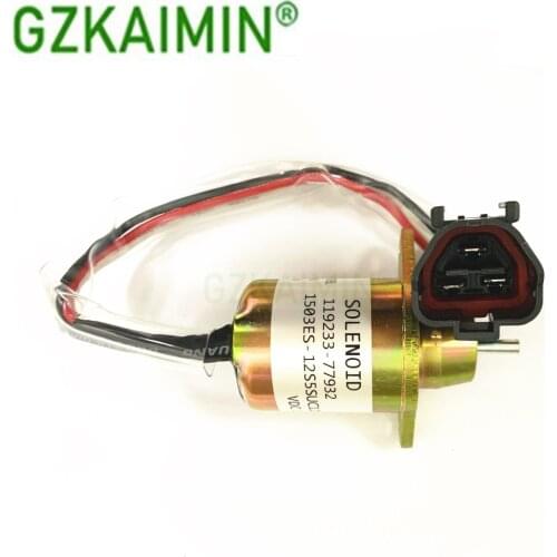 High Quality OEM 119233-77932 11923377932 Fuel Shutdown Diesel Shut Off Solenoid Fits Yanmar John Deere tractor