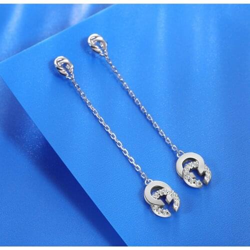 S925 sterling silver ladies beautiful earrings European and American popular ladies holiday gifts