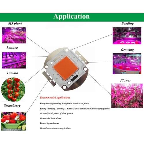 1pcs 50w led grow lights full spectrum ,380nm~840nm for hydrpobnic/greenhouse/indoor garden plant grow