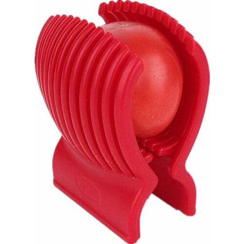 1PC Multipurpose Handheld Tomato Slicer Lemon Cutter Onion Holder Food Tongs Easy Slicing Guide Fruit Vegetable Tools OK 0504