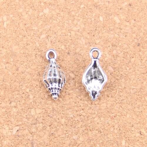 24pcs Charms conch shell 19x9mm Antique Pendants,Vintage Tibetan Silver Jewelry,DIY for bracelet necklace