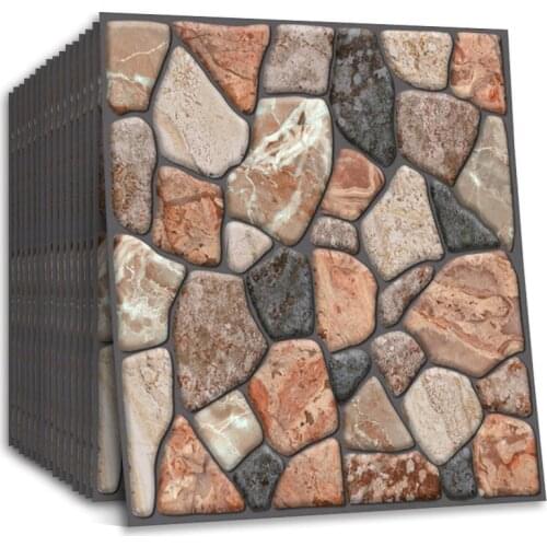 4-20Pcs Set Self Adhesive Wallpaper 3D Wall Panels Waterproof Wallpaper for Bathroom Interior Decoration Stone Brick Design 30cm