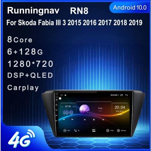 4G LTE Android 10.1 For Skoda Fabia 3 III 2015 2016 2017 2018 2019 Multimedia Stereo Car DVD Player Navigation GPS Radio