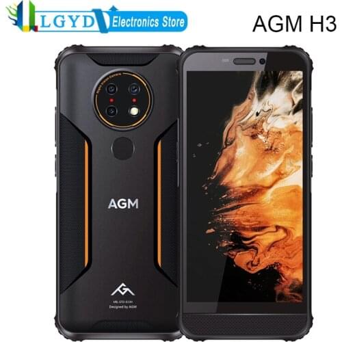 AGM H3 Rugged Phone Night Vision Camera 4GB+64GB MTK6762 Octa Core 5400mAh IP68/IP69K/810H Waterproof Dustproof Shockproof