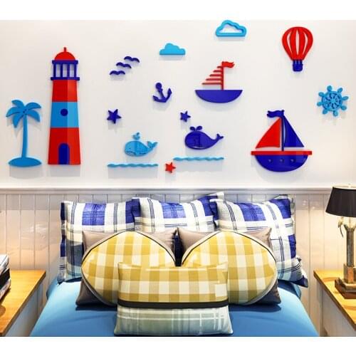 Nordic style acrylic 3d stereo wall sticker living room bedroom sofa background wall childrens room decorations
