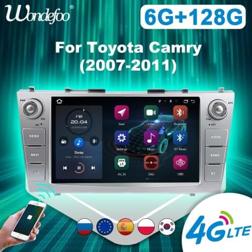 2 din Android 10 Car radio Carplay For Toyota Camry 2007-2011 Multimedia Player autoradio stereo GPS Navigation 2din auto radio