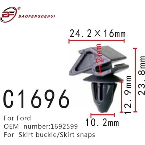 Car Skirt Snaps Clips For Car For Ford Focus 11-19 1692599 Auto Products Skirt Buckle Fastener Screw
