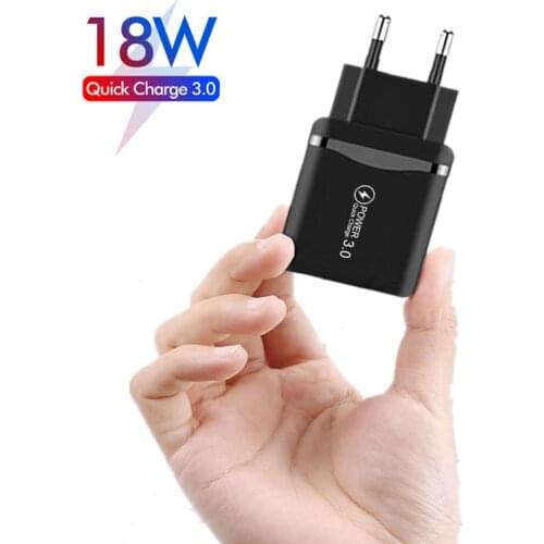 Quick Charge 3.0 USB Charger 18W QC 3.0 4.0 Fast charging USB portable Mobile Phone Chargers For iPhone 11 Samsung Xiaomi Huawei