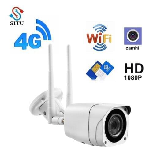 SITU 3G 4G WIFI Camera 1080P 960P Wireless Outdoor Security Bullet IP Camera GSM P2P H.264 Onvif APP CamHi