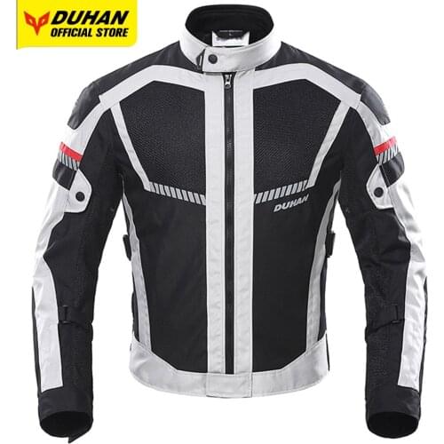 DUHAN Mens Motorcycle Jacket Waterproof Jaqueta Motoqueiro Shockproof Back Protective Gear Motocross Chaqueta Moto Jacket