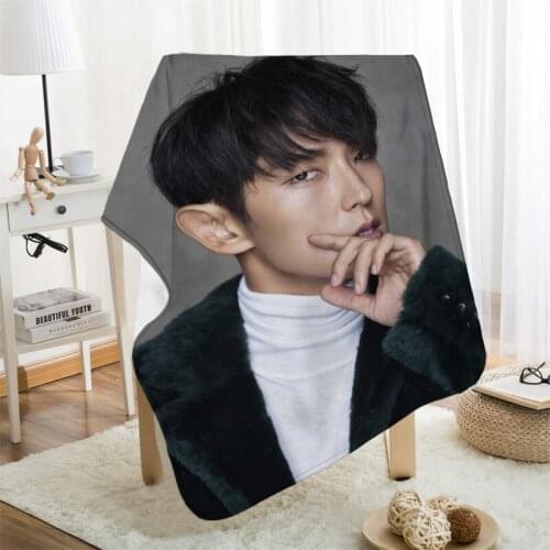 Musife Custom LEE JOON GI Flannel Blanket Design Your own Blanket Flannel Blankets for Sofa DIY Dropshipping