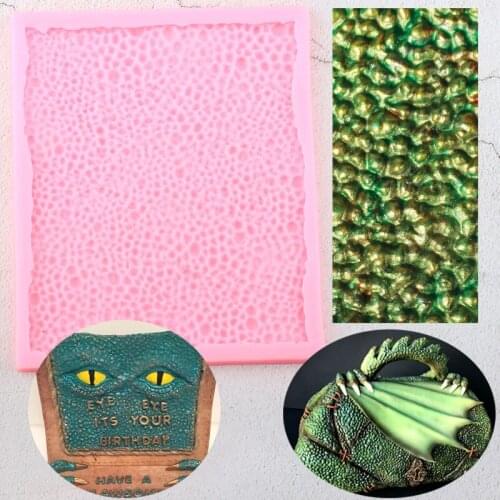 Dinosaur Skin Silicone Mold Candy Resin Molds Chocolate Fondant Mould Baby Birthday Cake Decorating Tools Cookie Baking Moulds