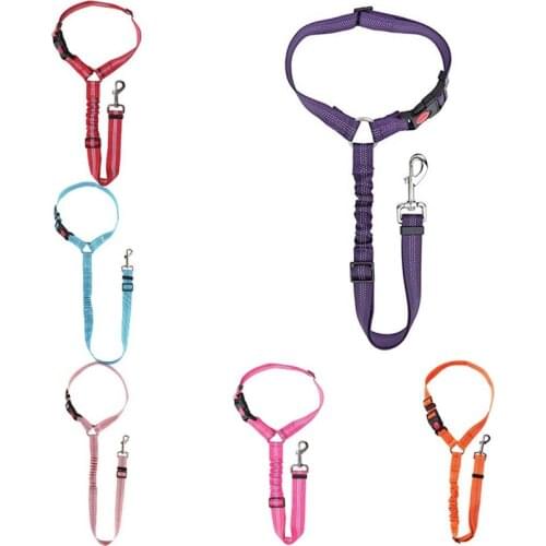 Cat Dog Adjustable Car Seat Belt Harness Leash Universal Puppy Seat-belt Travel Clip Strap Leads Pet Safety Harness Products