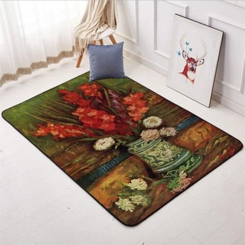 Classical Painting Printed Soft Carpets For Living Room Bedroom Kid Room Rugs Home Carpet Floor Door Mat Fashion Large Area Rug
