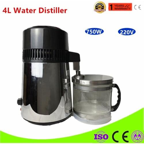 Ship From Germany 4L 304 Stainless Steel Distiller Pure Water Purifier Filter With Glass Jar
