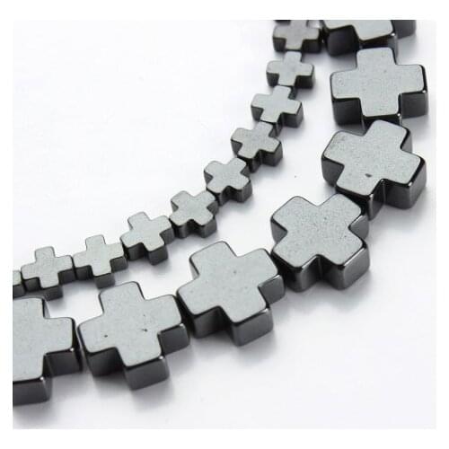 Cross Shape Hematite Spacer loose Beads For Jewelry Making Diy Bracelets Necklace fg3as