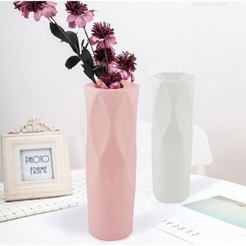INS Modern Style Plastic Vase Desktop Flower Arrangement Flower Pot Basket Ornament For Living Room Home Decoration Hot Sale New
