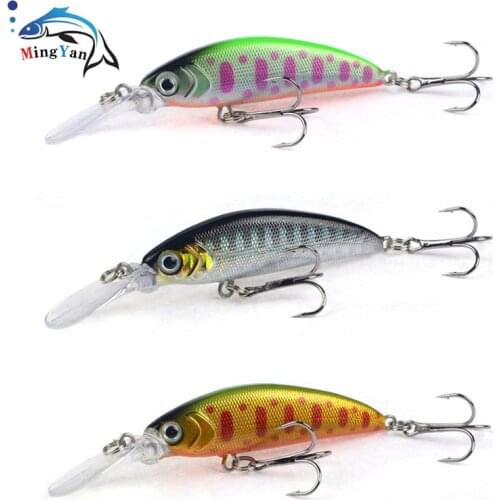 1pcs 6g/7cm Minnow Stream Fishing Lure Mini Trout Baits Small Whopper Vibrating Light Sinking Fish Crankbait Japan Winter Tackle