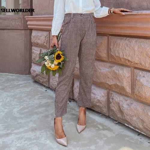 SELLWORLDER Women's Trousers Harem Pants