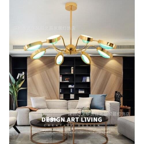 Nordic minimalist creative chandelier restaurant living room bedroom shaped light luxury modern industrial wind designer lamp
