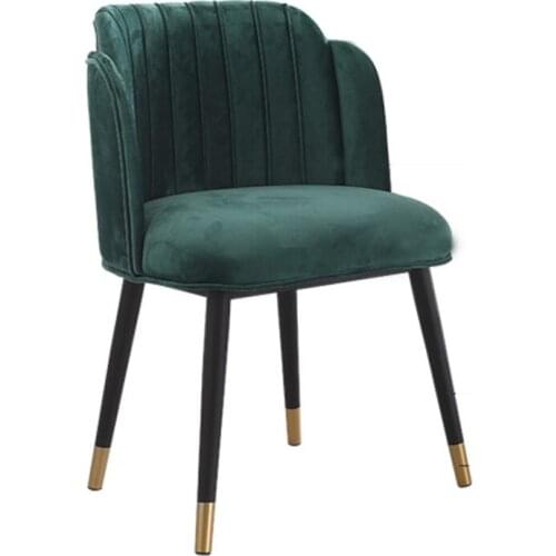 Nordic dining chair home light luxury chair backrest simple solid wood cafe dining chair