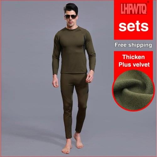 Winter Top quality new thermal underwear men underwear sets compression fleece sweat quick drying thermo underwear men clothing
