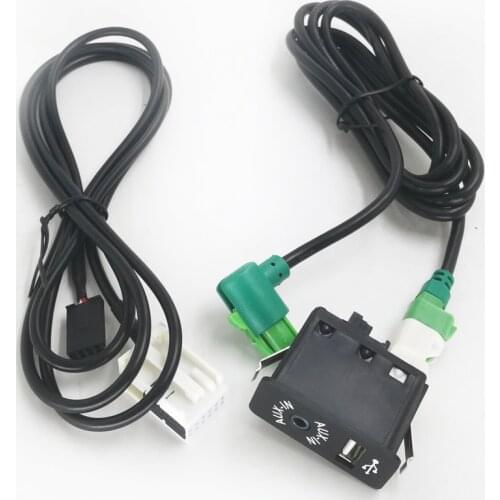 Biurlink USB Aux-in Switch Socket Wire Harness Cable AUX USB Adapter For BMW 3 5 E87 E90 E91 E92 X5