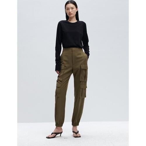 Spring Summer 2021 New Arrivals Original Design Long Pockets Cargo Pants Women