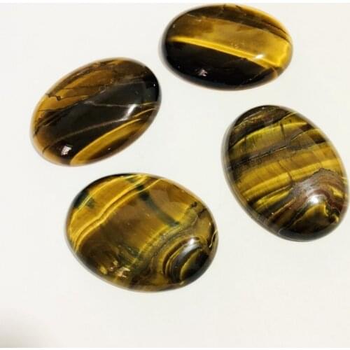 Gold Tiger Eye Gem Stone Cabochon Beads 30*40mm Oval Fashion Gem Stone Jewelry Cabochon Pendant 2pcs/lot