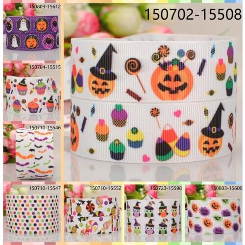 10yards -different sizes -lively pattern Halloween ribbon printed Grosgrain ribbon
