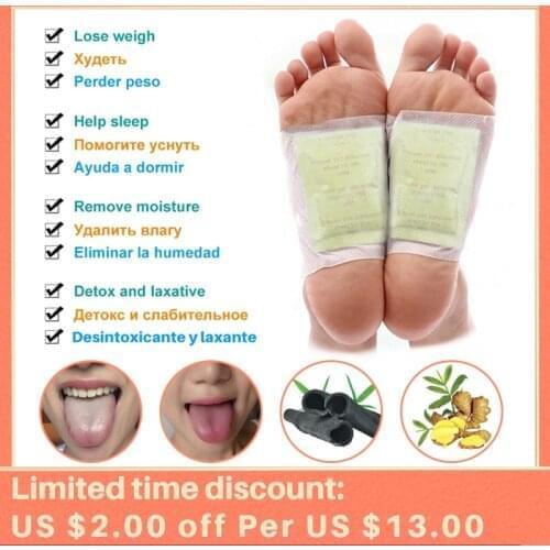 100PCS/lot Kinoki Detox Foot Patches Ginger Bamboo Charcoal Pads With Adhersive Foot Care Tool Improve Sleep Foot Sticker