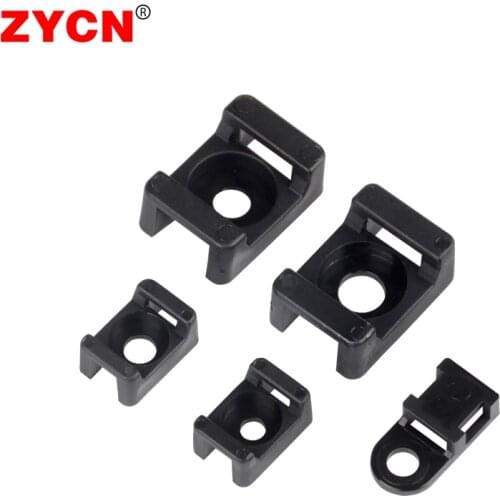 100Pcs Cable Tie Saddle Type Mount Base Wire Holder USB Charging Data Line Winder Universal