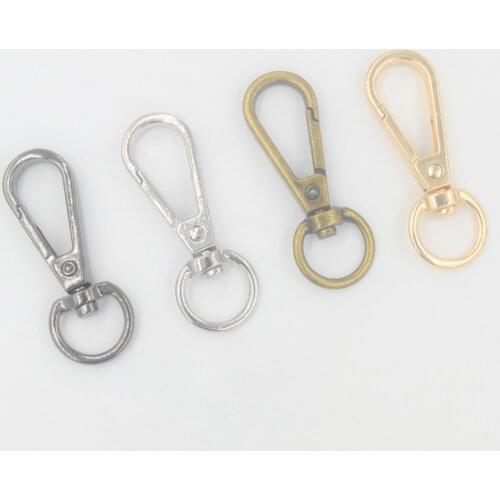 2X Swivel Lobster Keychain Car Key ring Dog Chain Leather Bag Handbag Purse Shoulder Strap Belt Clasp Clip Trigger Buckle Snap A