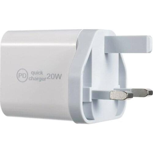20W PD Charger For Phone 12 QC3.0 Universal Travel USB+PD Type-C Home Wall Quick Charger Power Adapter EU US UK AU Plugs 2 Ports