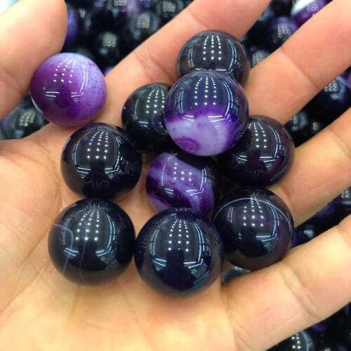 7pcs Beautiful purple agate crystal ball, can treat natural gem