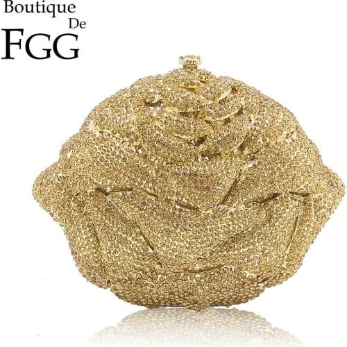 Boutique De FGG Women's Gold Clutches