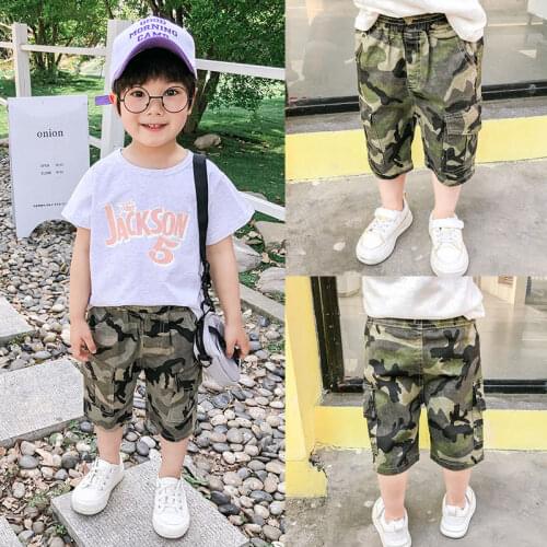 Boys Babys Kids Pants 2021 Camouflage Spring Summer Toddler Cotton Beach Casual Trousers Princess Childrens Clothing