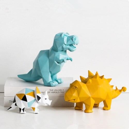 MODERN SIMPLE GEOMETRY CROCODILE FIGURINE ART SCULPTURE ANIMALS STATUE RESIN CRAFT HOME DECORATION ORNAMENTS R742