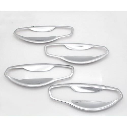 FUNDUOO For HYUNDAI SANTA FE / IX45 2013 2014 2015 2016 New Chrome Car Door Handle Cup Bowl Cover Trim