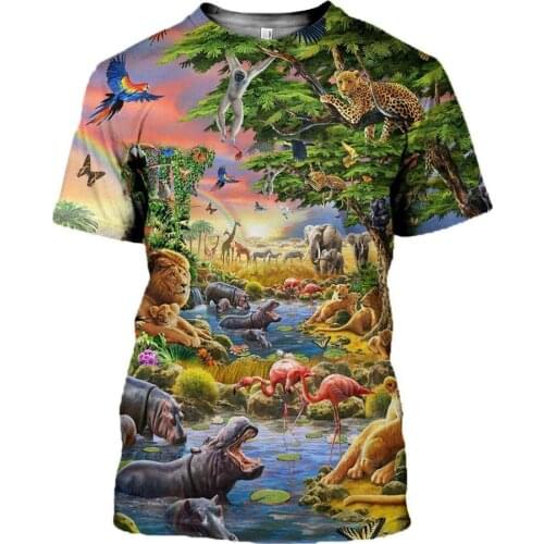 Animal sloth / monkey / deer 3D Printed men t shirt Harajuku Fashion Short sleeve shirt summer street Casual Unisex tshirt tops