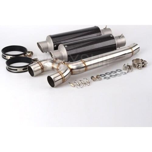 FZ6S Motorcycle For Yamaha FZ6 FAZER FZ 6N FZ 6 S 2004 - 2009 FZ 6 Escape Slip-on Akrapovic Exhaust Pipe And Link Pipe System