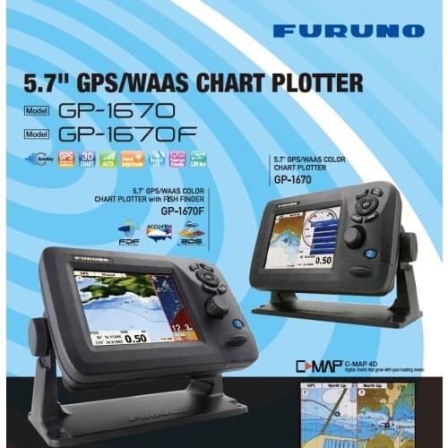 FURUNO ship GPS navigator WAAS chart plotter fish finder GP-1670 GP-1670F marine electronics maritime navigation communication