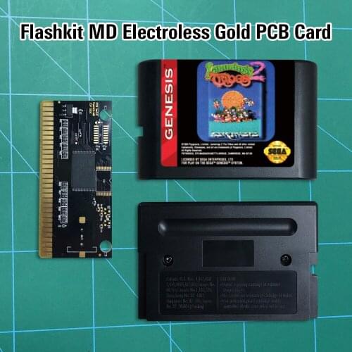 Lemmings 2 The Tribes - Flashkit MD Electroless Gold PCB Card 16 bit MD Games Cartridge For MegaDrive Genesis console